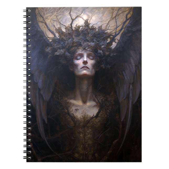 Dark Angel Gothic Goth Fantasy Art Notebook (Front)