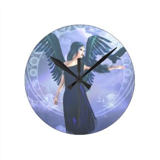 Dark Angel Round Clock