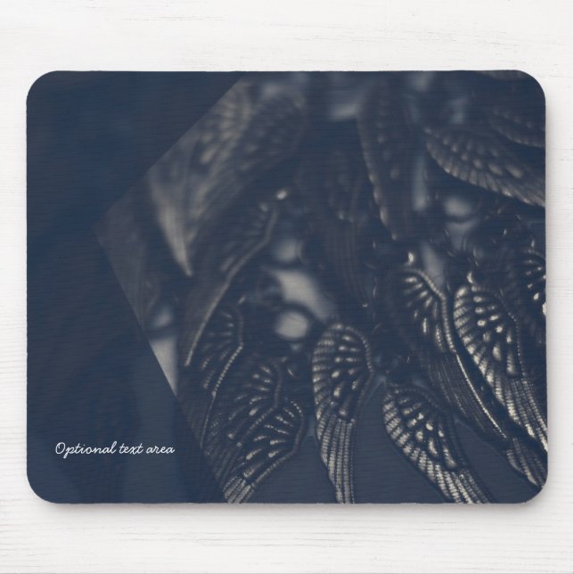 Dark Angel Wings Gothic Glam Personalised Mouse Mat (Front)