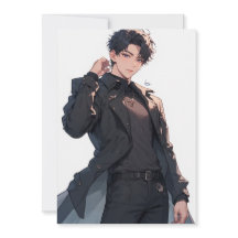 Dark Anime Boy Fashion Portrait | Black Aesthetic