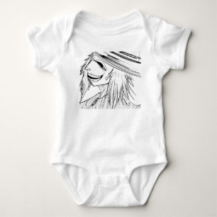 Dark Anime Fantasy Crow and Demon Art Baby Bodysuit