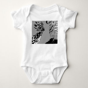 Dark Anime Fantasy Crow and Demon Art Baby Bodysuit