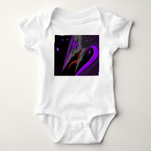 Dark Anime Fantasy Crow and Demon Art Baby Bodysuit