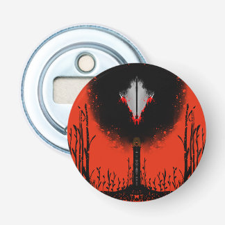 Dark Anime Fantasy Crow and Demon Art Bottle Opener