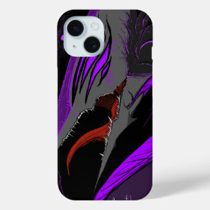Dark Anime Fantasy Crow and Demon Art iPhone 15 Case