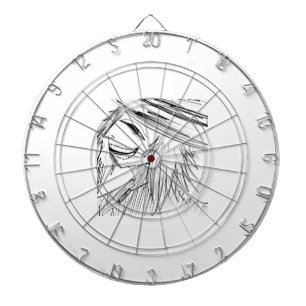 Dark Anime Fantasy Crow and Demon Art Dartboard