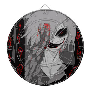 Dark Anime Fantasy Crow and Demon Art Dartboard