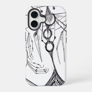 Dark Anime Fantasy Crow and Demon Art iPhone 16 Case