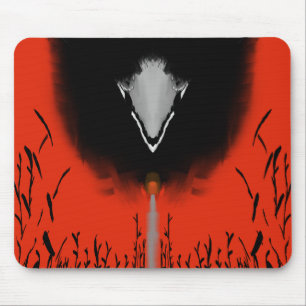 Dark Anime Fantasy Crow and Demon Art Mouse Mat