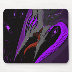 Dark Anime Fantasy Crow and Demon Art Mouse Mat
