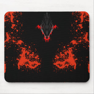 Dark Anime Fantasy Crow and Demon Art Mouse Mat