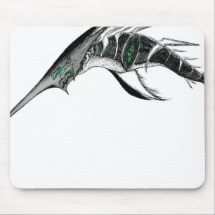 Dark Anime Fantasy Crow and Demon Art Mouse Mat
