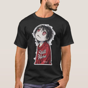 Dark Anime "Still Here" Aesthetic Gothic Illustra T-Shirt