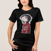 Dark Anime "Still Here" Aesthetic Gothic Illustra
