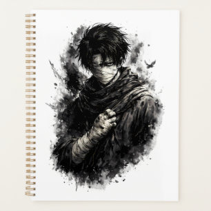 Dark Anime Warrior Bandaged Ninja Grunge Art Planner