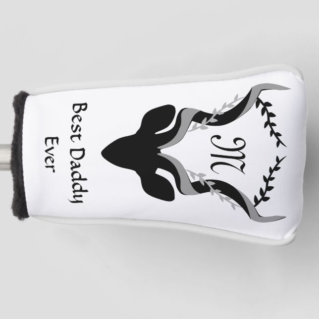 Dark Antelope Silhouette Best Daddy Ever Golf Head Cover (Front)