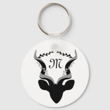 Dark Antelope Silhouette w Customized Monogram
