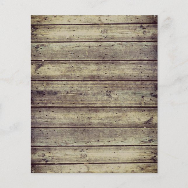 Dark Antiqued Planked Wood Scrapbook Paper (Front)