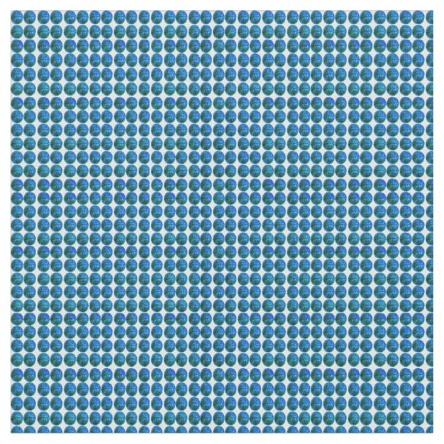 Dark Aqua Dot Combed Cotton Fabric (Close Up)