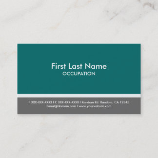 Dark aqua grey stripe custom business cards