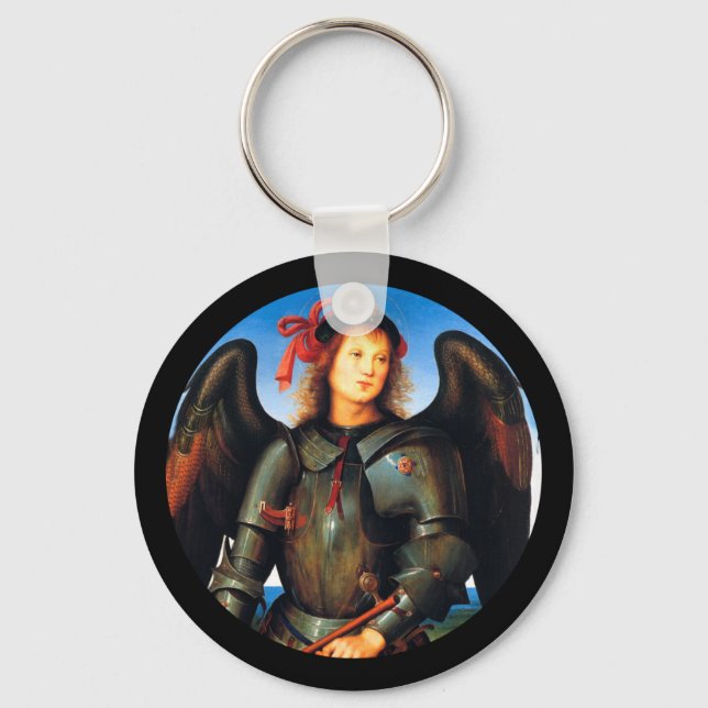Dark Archangel Michael Key Ring (Front)