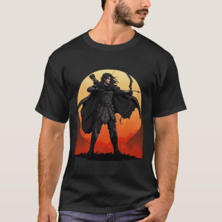 Dark Archer Warrior at Sunset T-Shirt