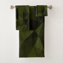 Dark army green black geometric mesh pattern