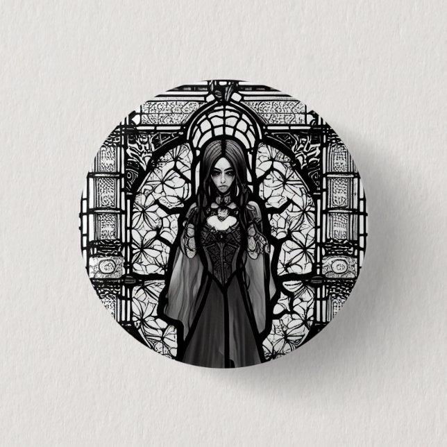Dark Art Goth Girl     Tote Bag 3 Cm Round Badge (Front)