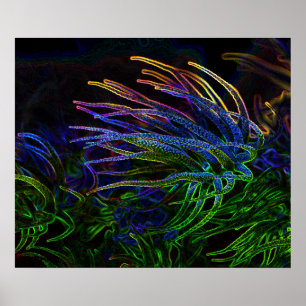 Dark Art Neon Coral poster by J.W. Fatherree.