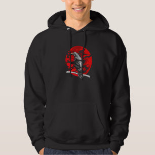 Dark Art Red Moon Norse Viking Raven Gothic Black Hoodie