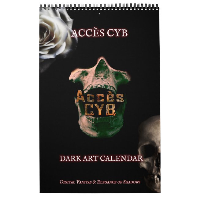 Dark Art Wall Calendar – Vertical Format (Cover)