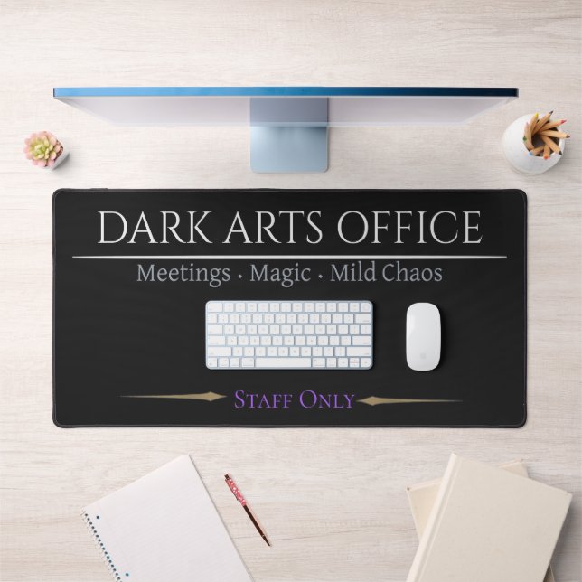 dark arts office desk mat gothic desk pad setup (Office 1)