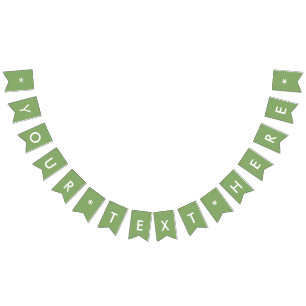 Dark Asparagus Solid Colour Customise It Bunting