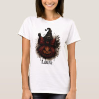 Dark Aura Shadow T-Shirt – Custom Name Gothic Grap