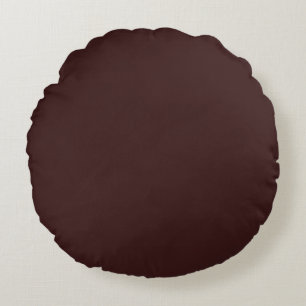 Dark Autumn Brown Round Cushion