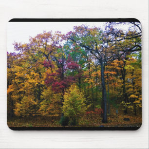 Dark Autumn Forest Mouse Mat