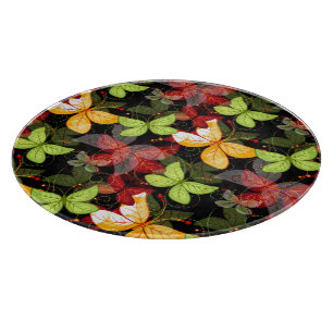Dark Autumn Pattern Cutting Board