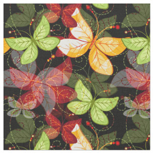 Dark Autumn Pattern Fabric