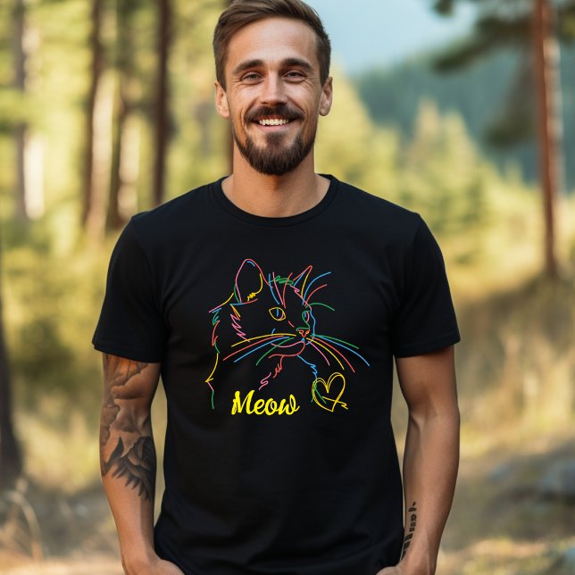 Dark Background Creative Cat T-Shirt (Creator Uploaded)