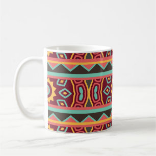 Dark Background: Ethnic Aztec Seamless Coffee Mug