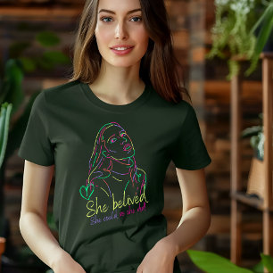 Dark Background Neon Creative Motivation T-Shirt