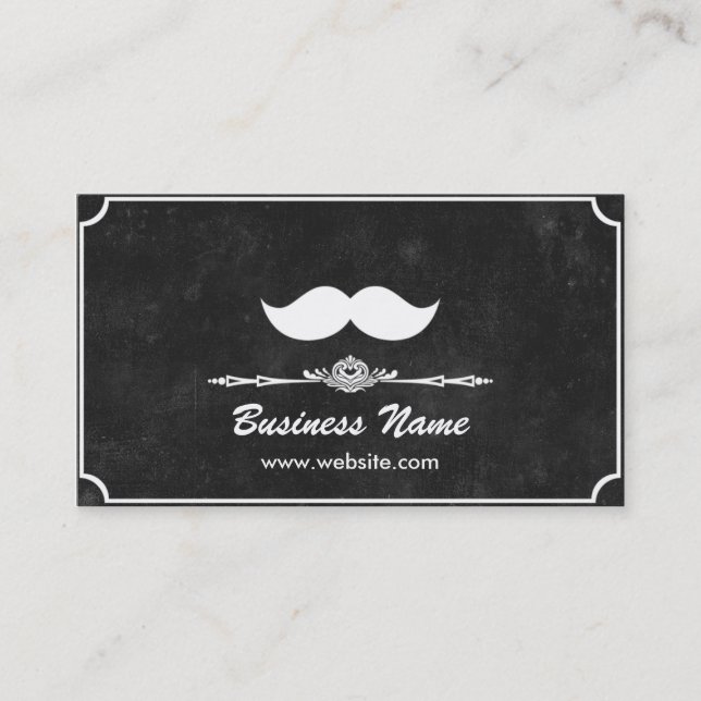 Dark Barbershop Business Card (Front)