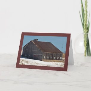 Dark Barn w White Windows on the "National Pike" Card