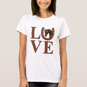 Dark Bay Egyptian Arabian Horse LOVE T-Shirt