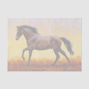 Dark Bay Stallion Horse Galloping Tissue Paper