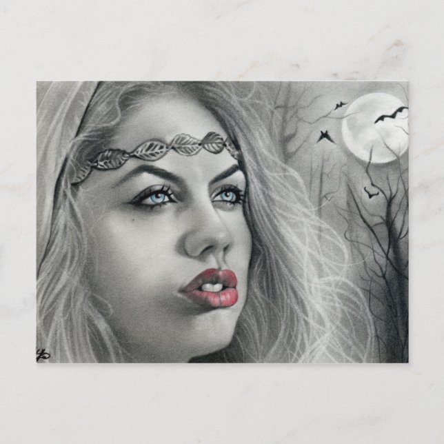 Dark Beauty moon shadows postcard (Front)