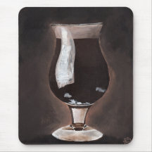 Dark Beer in Tulip Glass Porter Stout Painting Art