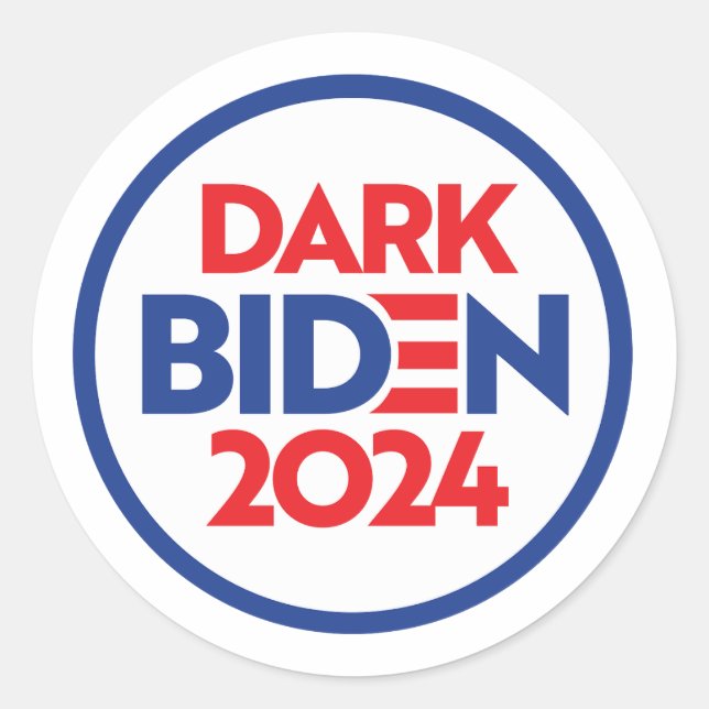 Dark Biden 2024 Classic Round Sticker (Front)