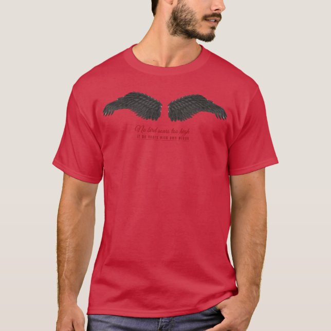Dark bird wing retro T-Shirt (Front)