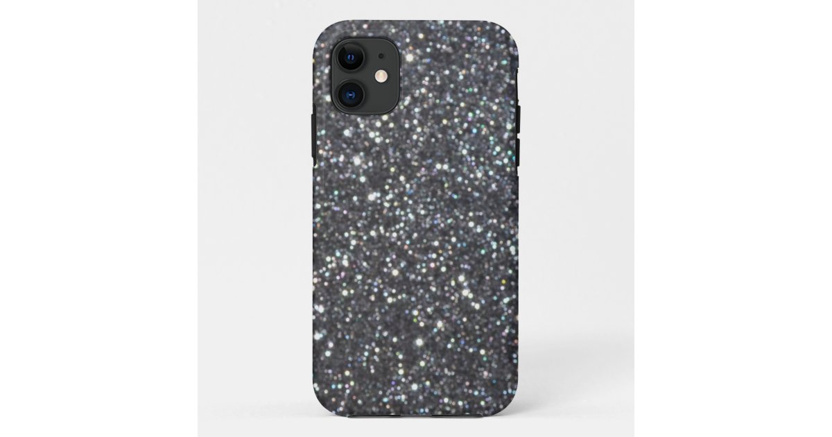 Dark Black Glitter Sparkles CaseMate iPhone Case Zazzle